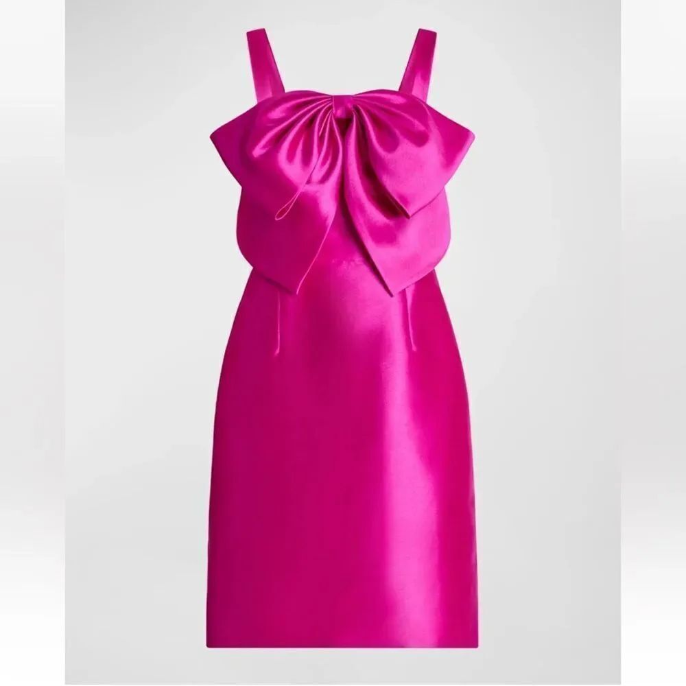 Zac Posen Fuchsia Mini Dress with Bow, US8